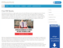 Tablet Screenshot of pdfbooksworld.com